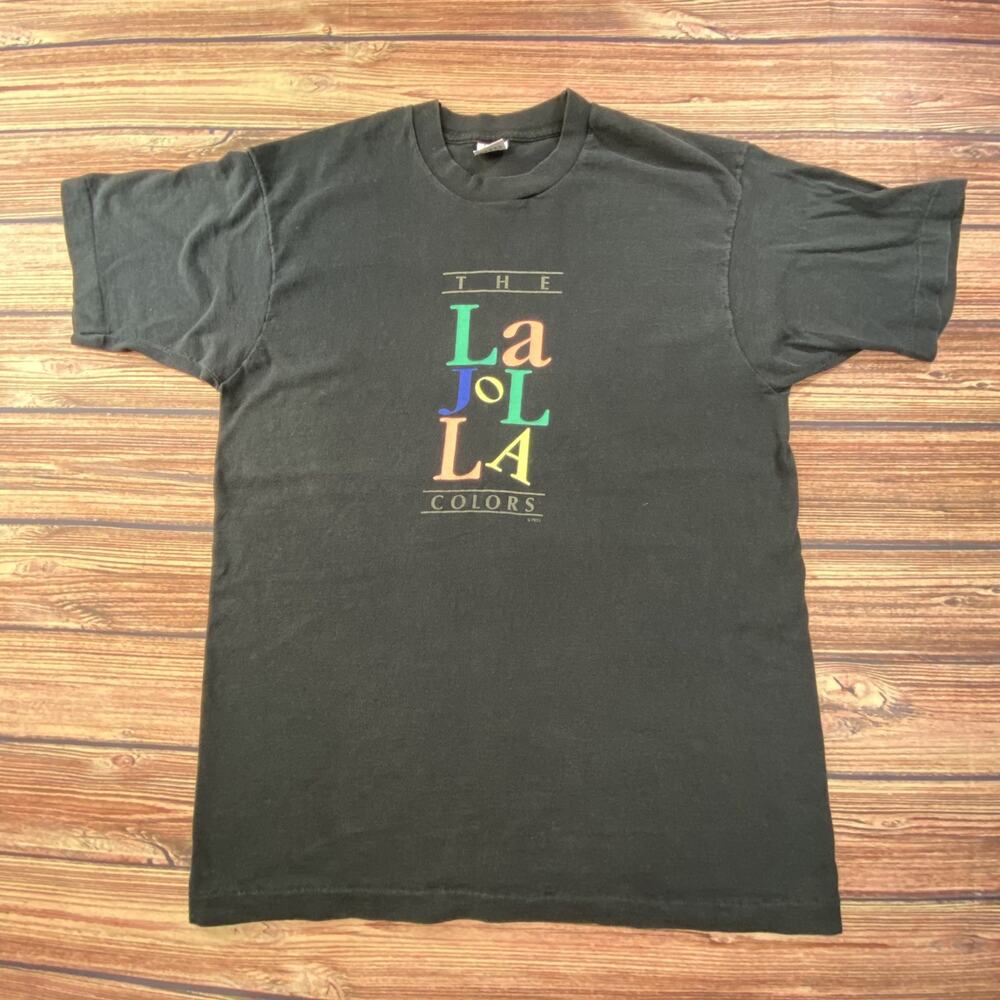 Vintage 90’s La Jolla Pacific Fruit Of The Loom Men’s Black T Shirt USA Large